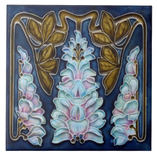 Azulejos cerámicos - Flores de Foxglove de estilo 