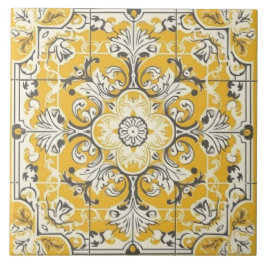 Azulejos cerámicos portugueses sin foco amarillo