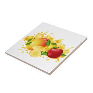 Azulejos cerámicos/Trivet-Frutas Tile cerámico