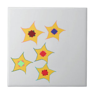 azulejos cuadrados de cerámica diseñados con estre