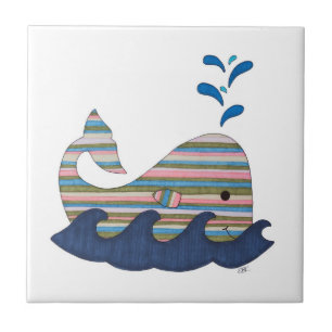 Azulejos de ballena rayados