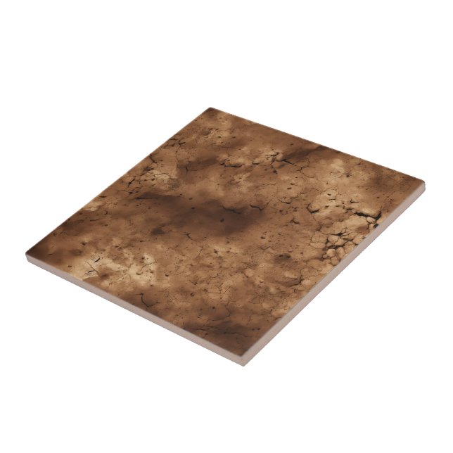 azulejos de cerámica 3d marrón oscuro (Lado)