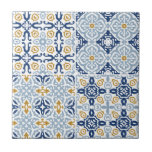Azulejos de cerámica azul Amalfi Tile<br><div class="desc">Puede ser totalmente personalizado para satisfacer sus necesidades. © Gorjo Designs. Hecho para ti a través de la plataforma Zazzle. // ¿Necesita ayuda para personalizar su diseño? ¿Tienes otras ideas? Siéntase libre de contactarme (Zoe) directamente.</div>