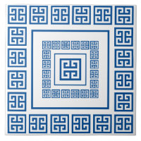 Azulejos de cerámica azul griega