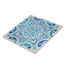 azulejos de cerámica azul y blanco