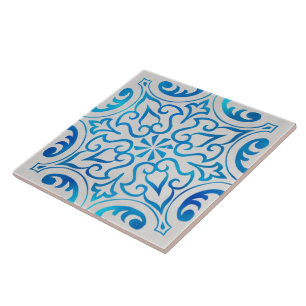 azulejos de cerámica azul y blanco