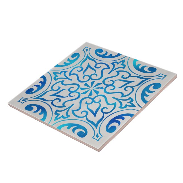 azulejos de cerámica azul y blanco (Lado)