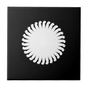 Azulejos de cerámica Black White Sun
