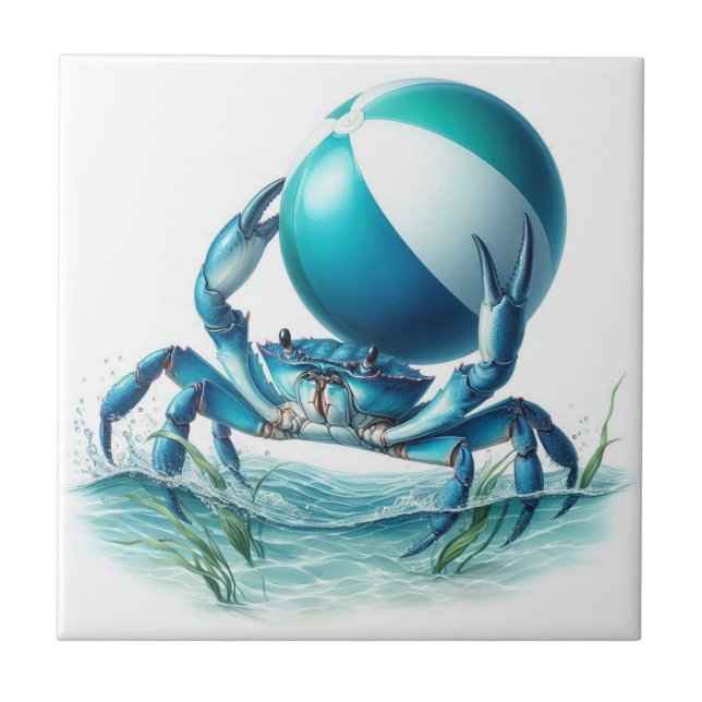 Azulejos de cerámica de cráneo azul (Frente)