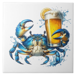 Azulejos de cerámica de cráneo azul