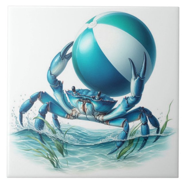 Azulejos de cerámica de cráneo azul (Frente)