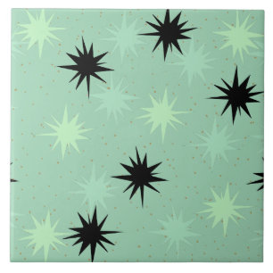 Azulejos de cerámica de jade atómica y mint Star