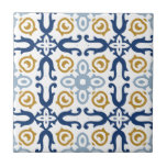 Azulejos de cerámica decorativos azules y amarillo<br><div class="desc">Puede ser totalmente personalizado para satisfacer sus necesidades. © Gorjo Designs. Hecho para ti a través de la plataforma Zazzle. // ¿Necesita ayuda para personalizar su diseño? ¿Tienes otras ideas? Siéntase libre de contactarme (Zoe) directamente.</div>