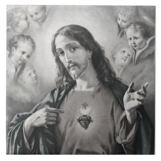 Azulejos de cerámica del corazón sagrado