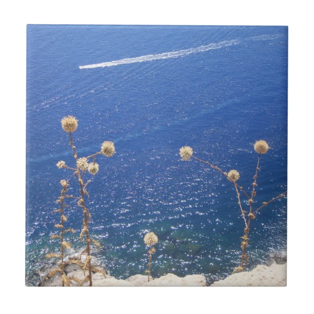 Azulejos de cerámica del mar azul griego (Frente)