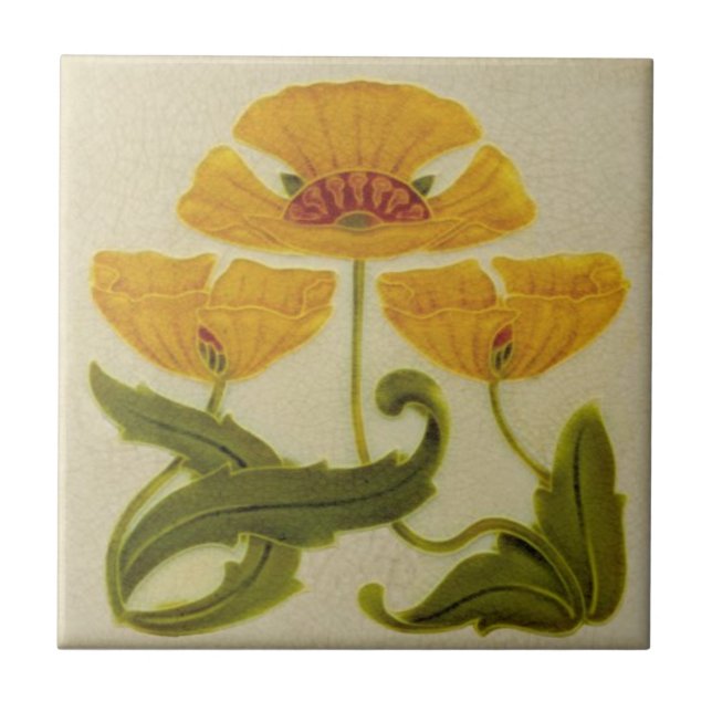 Azulejos de cerámica - Flor amarilla Cabeza Art No (Frente)