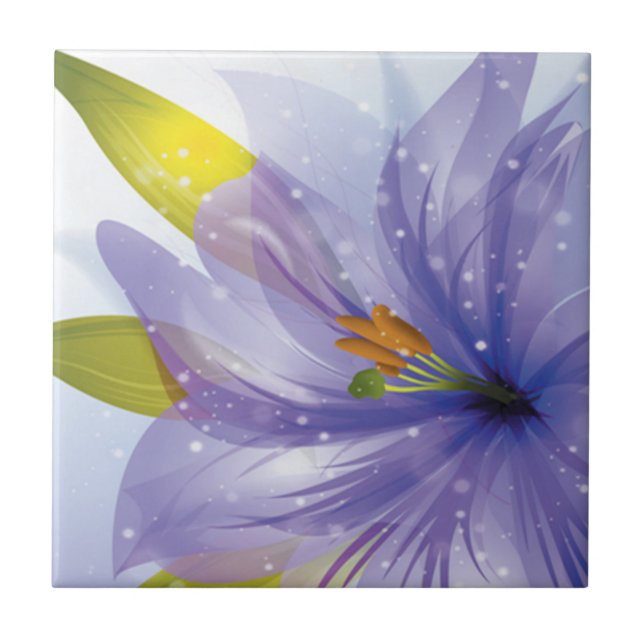 Azulejos de cerámica flor hermosa  (Frente)