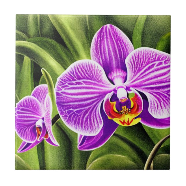 Azulejos de cerámica floral decorativos de flores  (Frente)