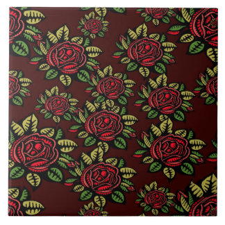 azulejos de cerámica Retro arte rojas bonito