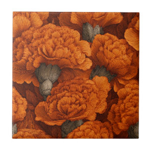 Azulejos de clavel Art Nouveau de moda para baño