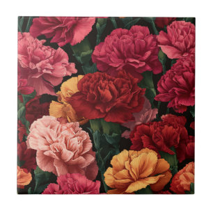 Azulejos de Clavel Floral Único para Piso de Cocin
