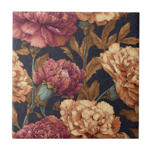 Azulejos de Clavel Mediterráneo Adorables para Par