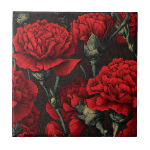 Azulejos de clavel vintage con clase para espacio 