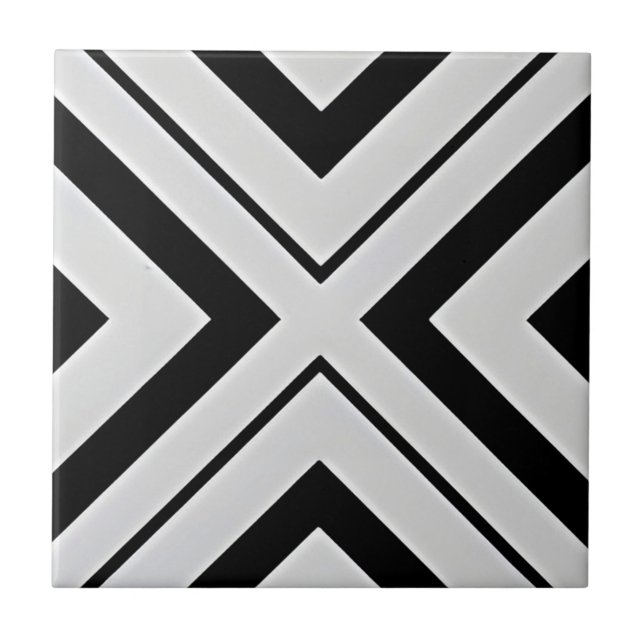 azulejos de diamante en blanco y negro (Frente)