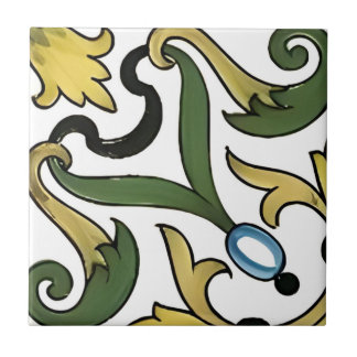 azulejos de estampado de flores amarillas mayas