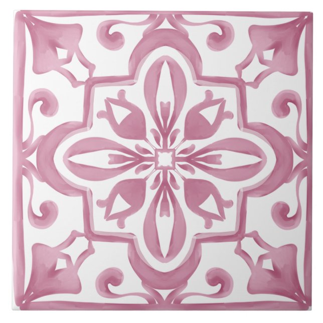 azulejos de estilo italiano, rosa o mediterráneo, (Frente)