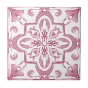 azulejos de estilo italiano, rosa o mediterráneo,