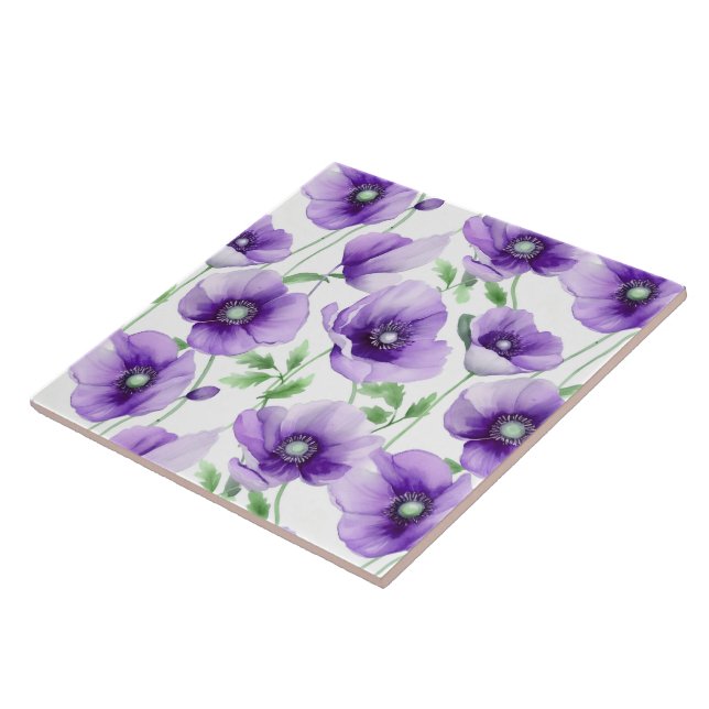 Azulejos de flores de amapola (Lado)