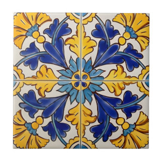 azulejos de flores verdes amarillas de tusú