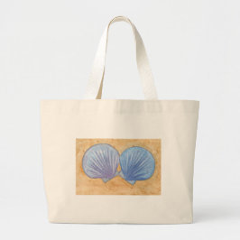 Azulejos de mariscos morados en bolsas de lona de 