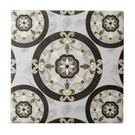 Azulejos de pared negros y dorados asequibles