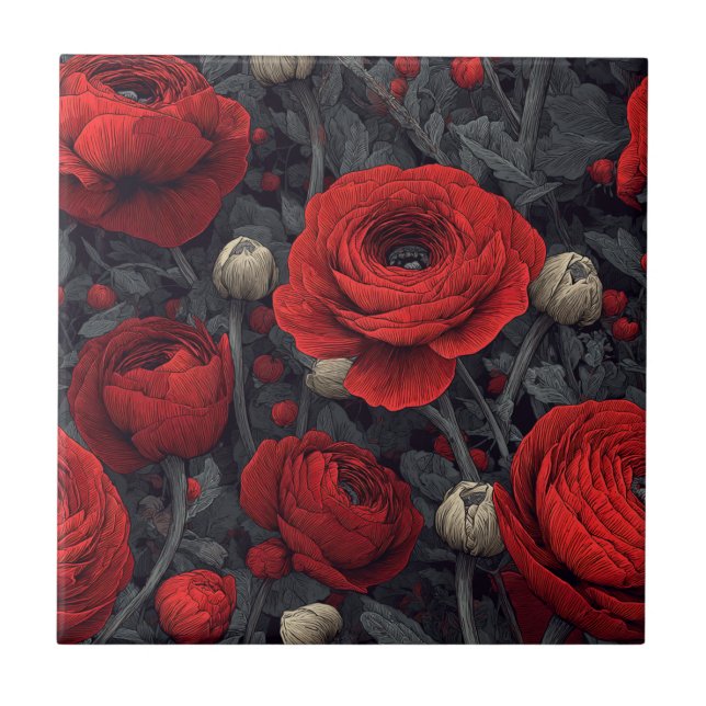 Azulejos de Ranunculus marroquíes geniales para ba (Frente)
