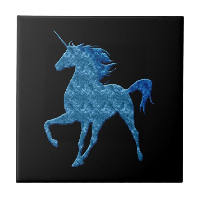 Azulejos de Unicornio de Fuego Azul (Frente)