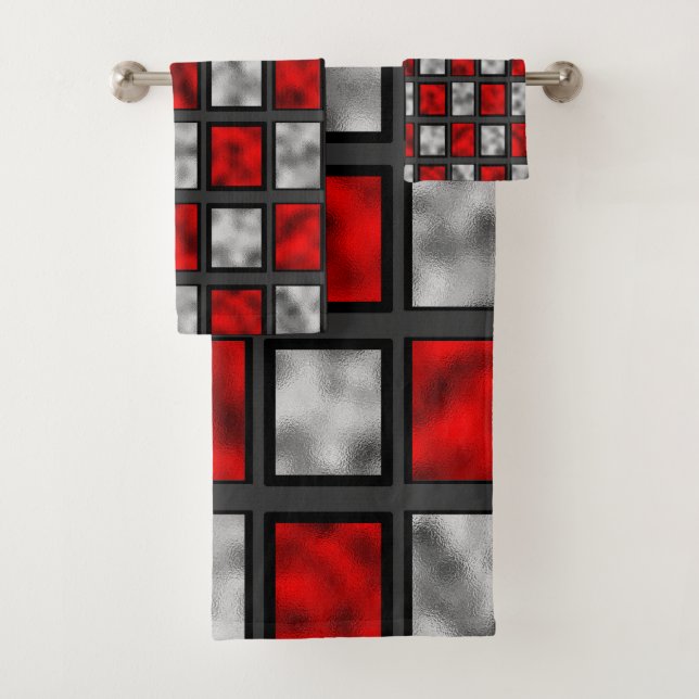 Azulejos de Vidrio Grises Rojos (In situ)