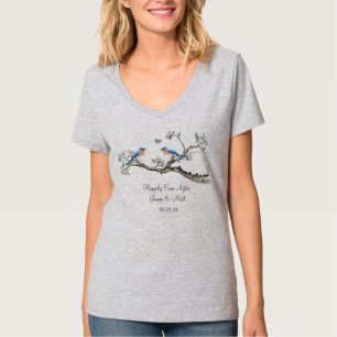 Azulejos Felices por Siempre Camiseta de Novia #2
