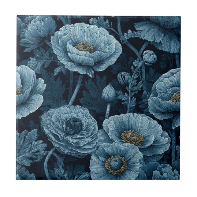 Azulejos Florales Boho Ranunculus para Paredes del (Frente)