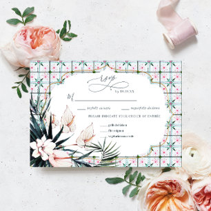 Azulejos Florales RSVP de Boda Tropical Marroquí