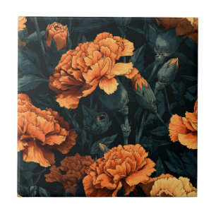 Azulejos Frescos de Clavel Retro para Espacio de C