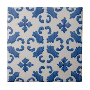 Azulejos geométricos azules de Repro