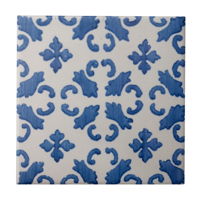 Azulejos geométricos azules de Repro (Frente)