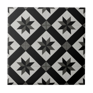 azulejos geométricos clásicos en blanco y negro