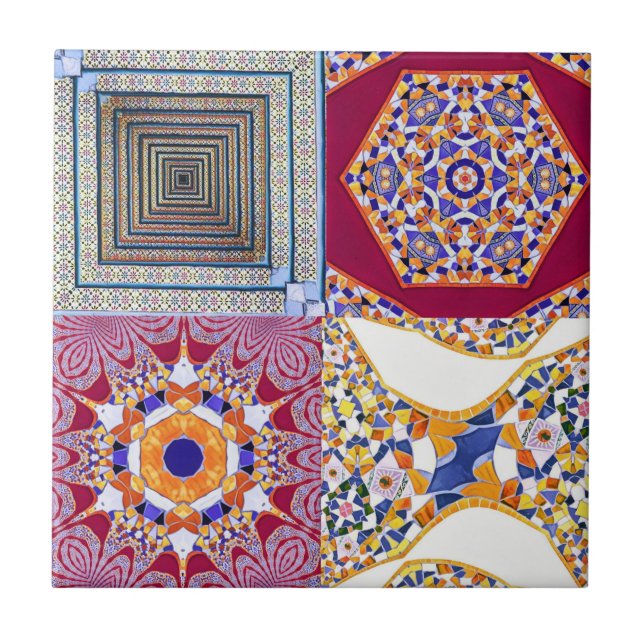 Azulejos geométricos con un giro CG (Frente)