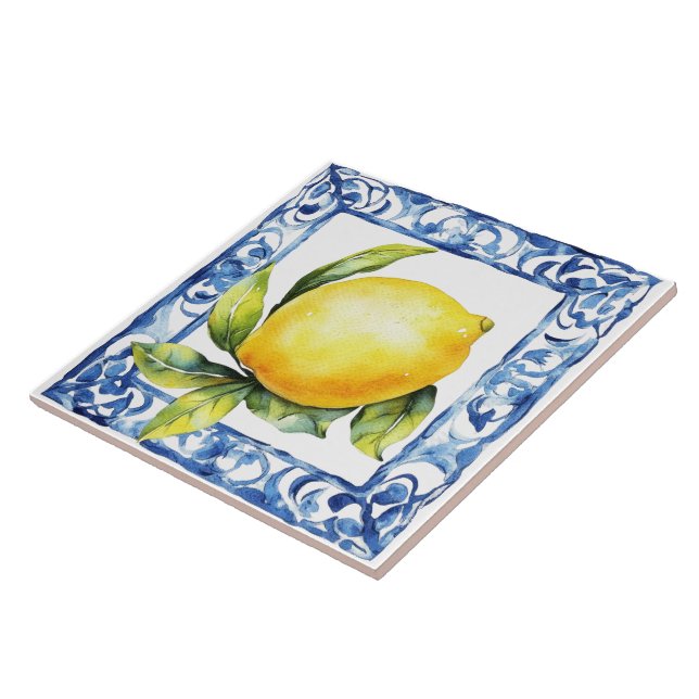 Azulejos mediterráneos de limón (Lado)