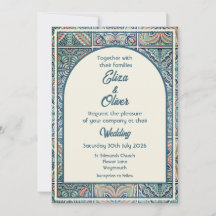 Azulejos mediterráneos - Invitación de boda