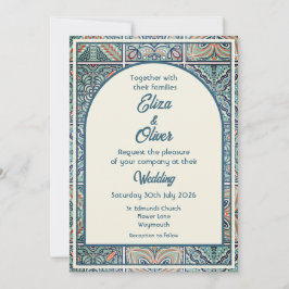 Azulejos mediterráneos - Invitación de boda