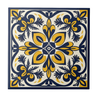 Azulejos mexicanos azules y amarillos - #3